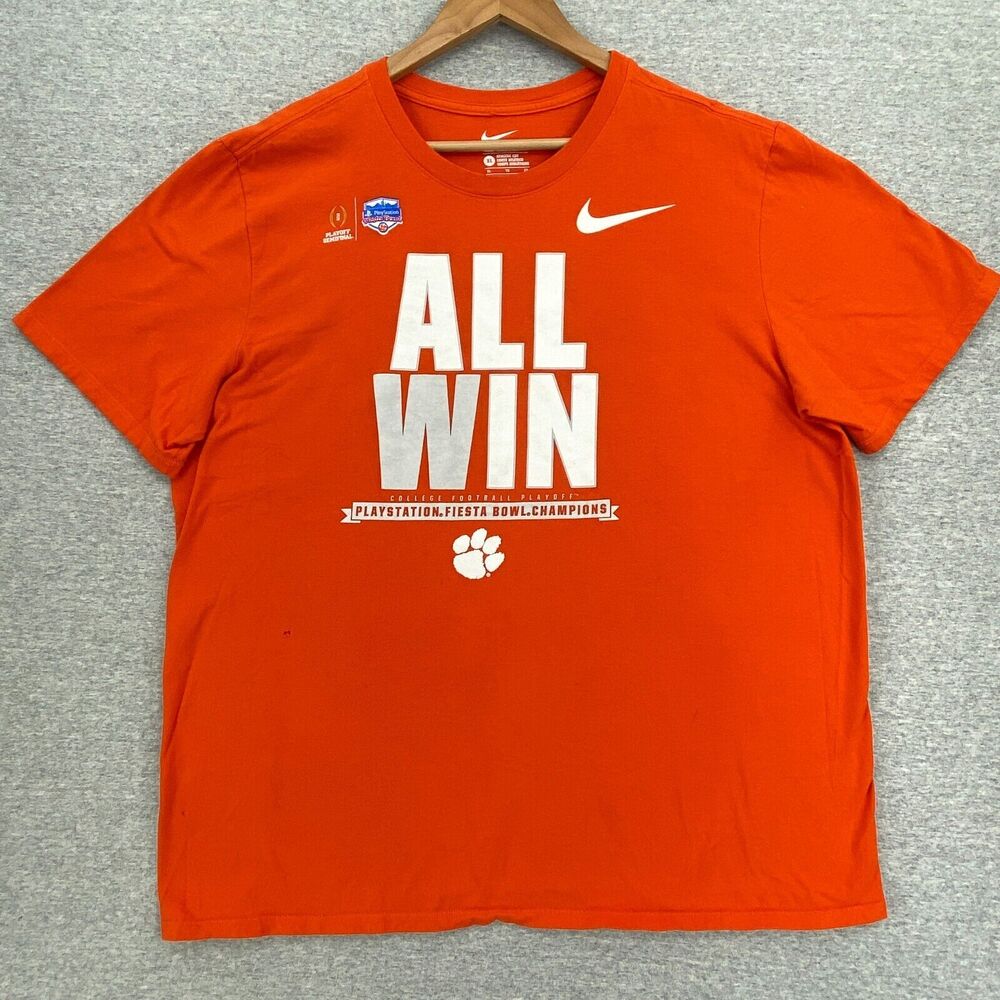Nike Clemson Tiger Tshirt Mens Extra Large Orange Fiesta Bowl College Football